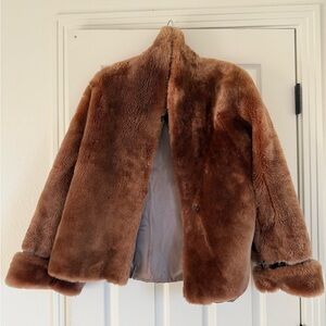 VTG LASKIN SKINNER Luxurious Brown Faux Fur Coat
